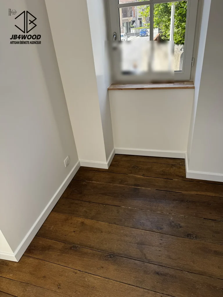 Pose plinthe tablette fenetre — JB4WOOD